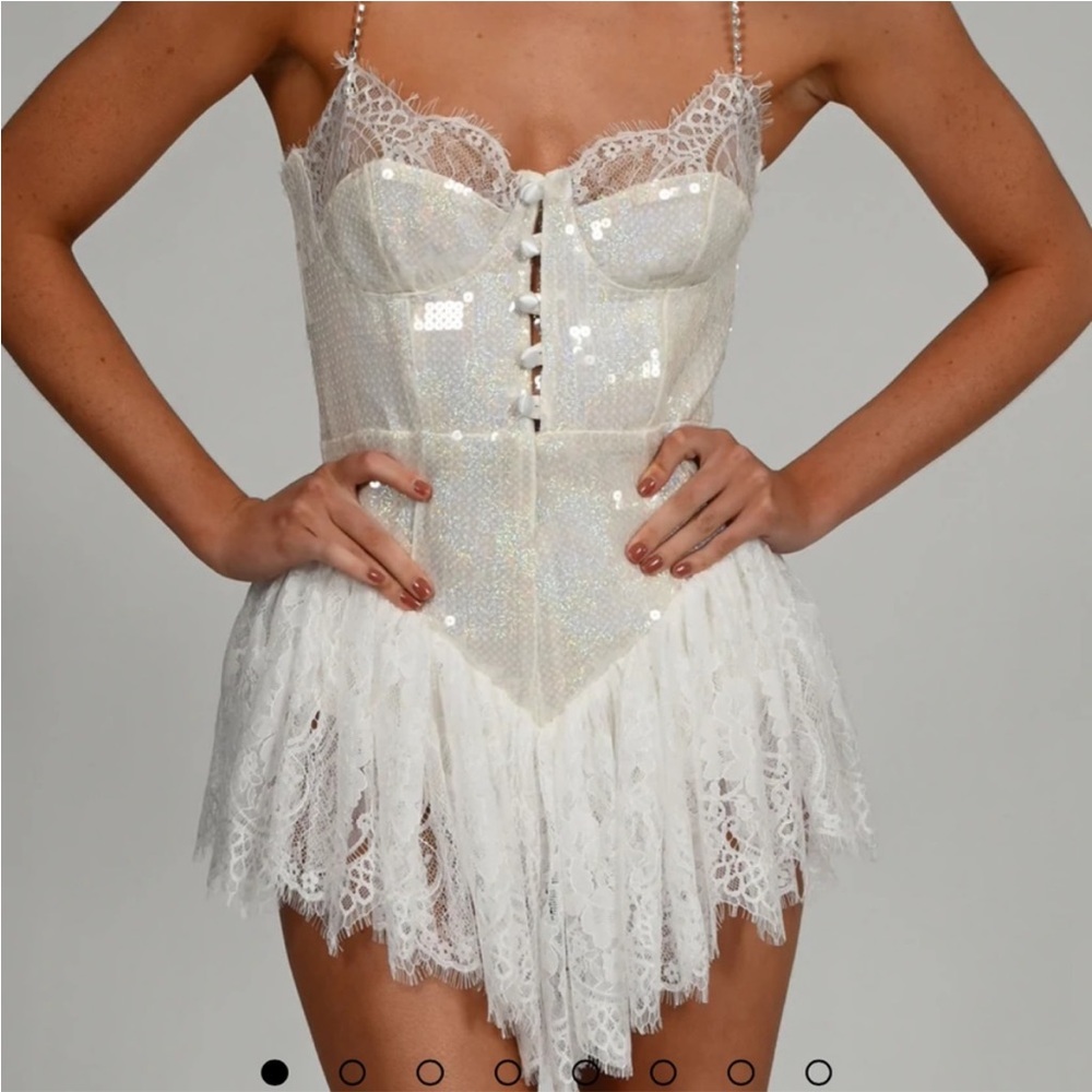 The Dolls House clothing white mini dress